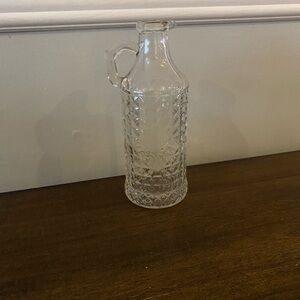 Crystal Patterned Glass Carafe